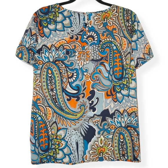 J. Crew Factory Jules Moonglow Gallery Paisley Top - Picture 4 of 8